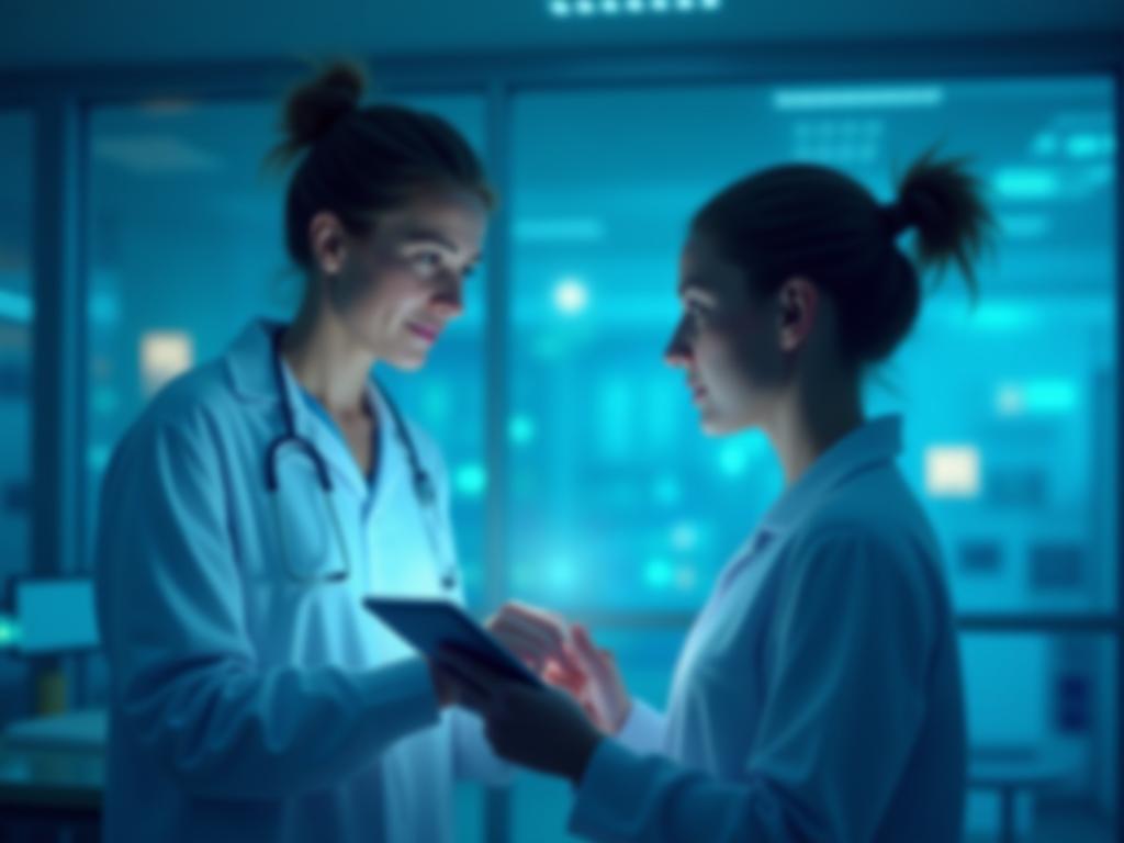 Dokter FitCodziennieb berbicara dengan pasien melalui tablet